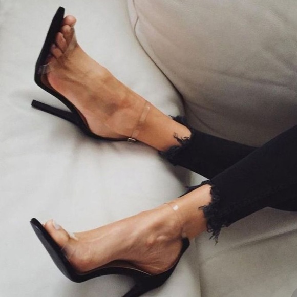 barely there clear heels
